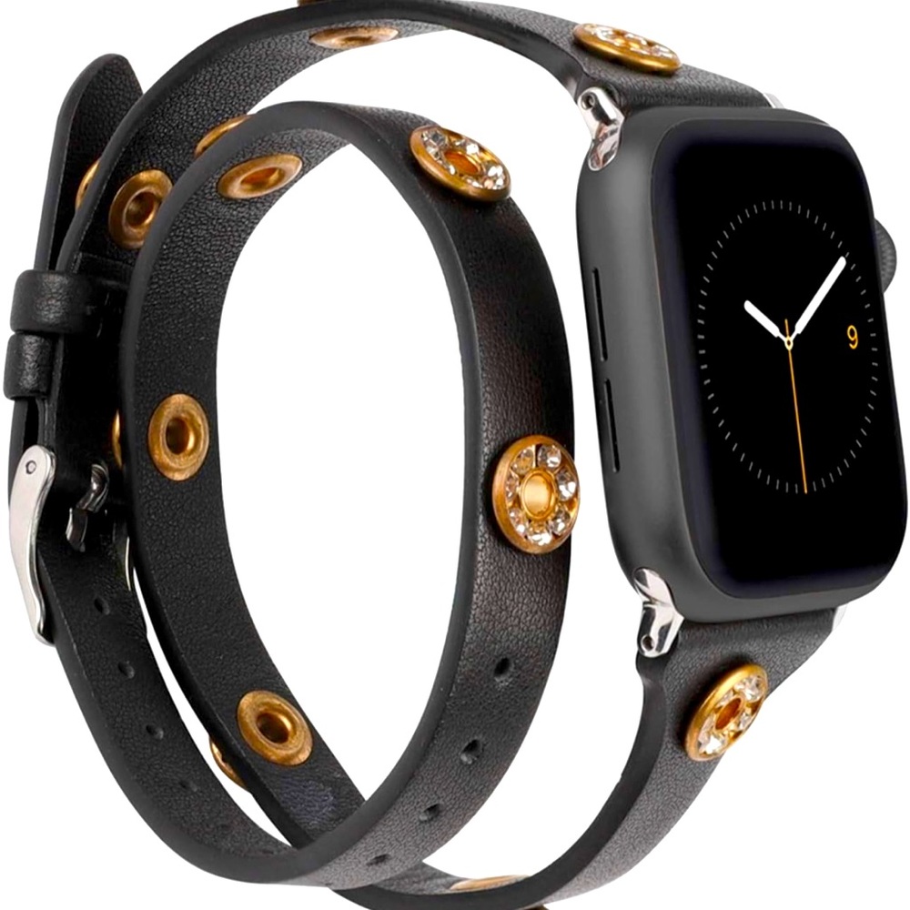 Moolia Compatible Apple Watch Band Women, Slim Leather